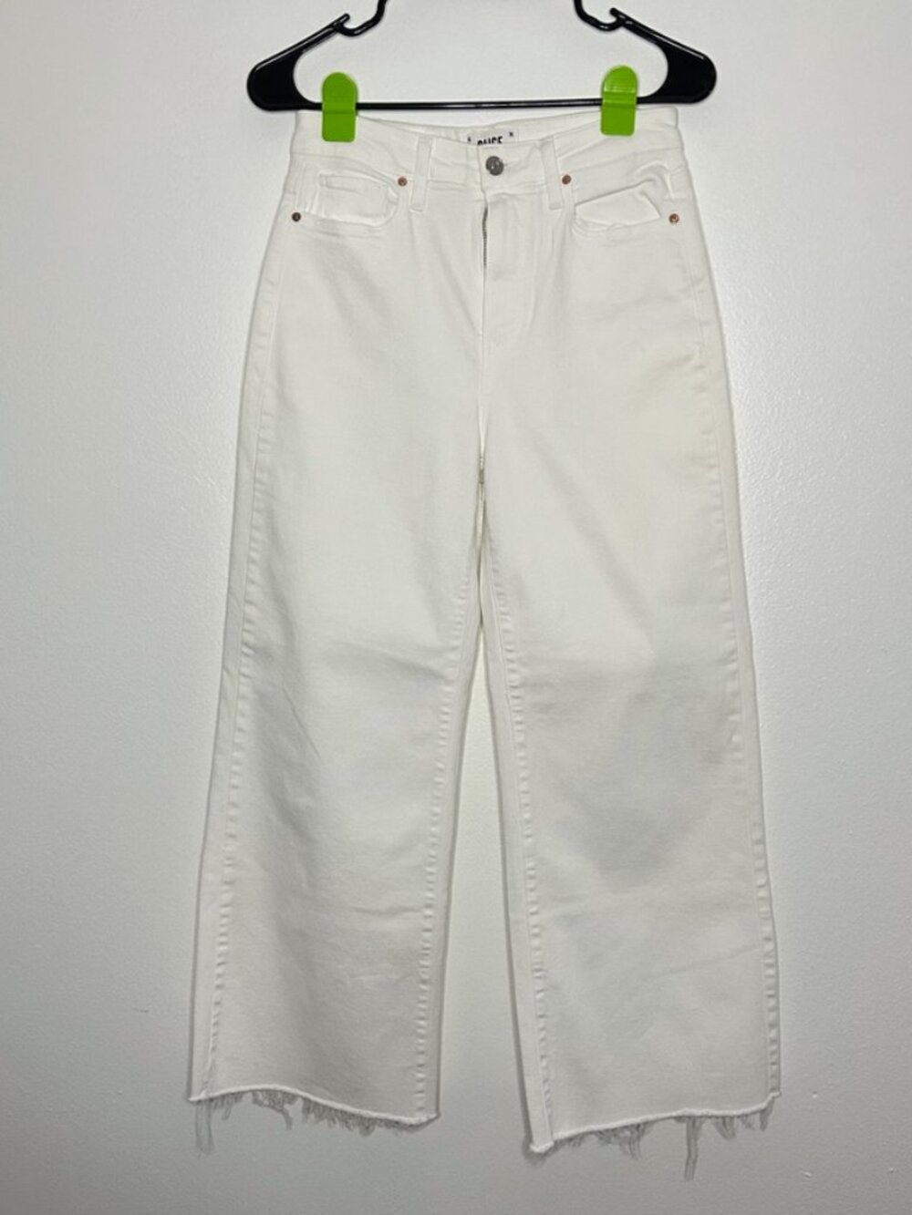 Paige Anessa High Rise Wide Leg Ankle Crop Jeans Size: 27